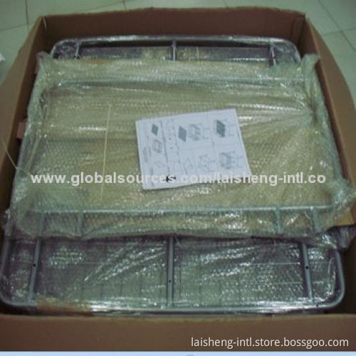 Dump Wire Bin with Four Casters and Powder-coated Surface Finish, Measures 900 x 900 x 950mm